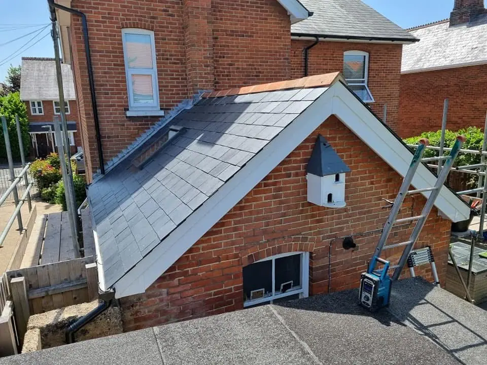 Pitched roof repair completed in New Milton by Apex Roofing Services